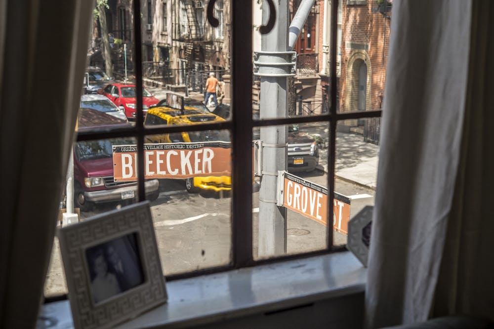 a view of a city street