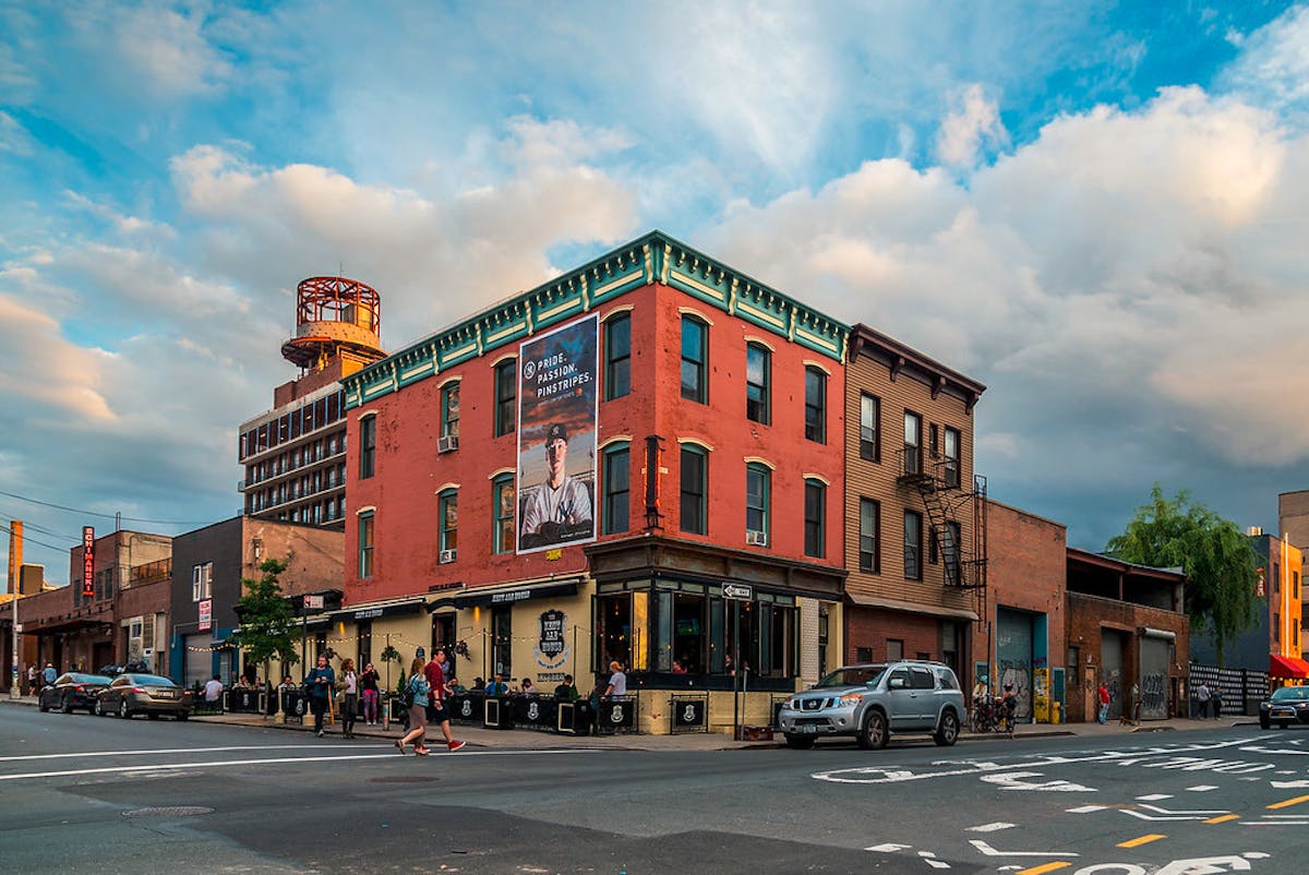 Large red brick building