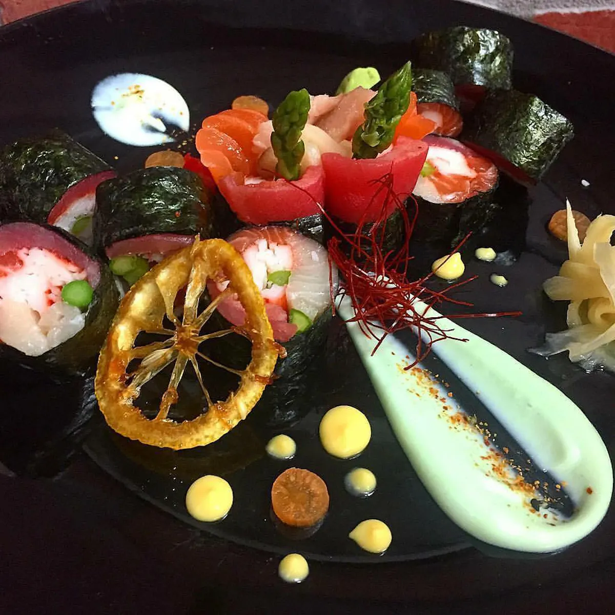 a plate of food on a table