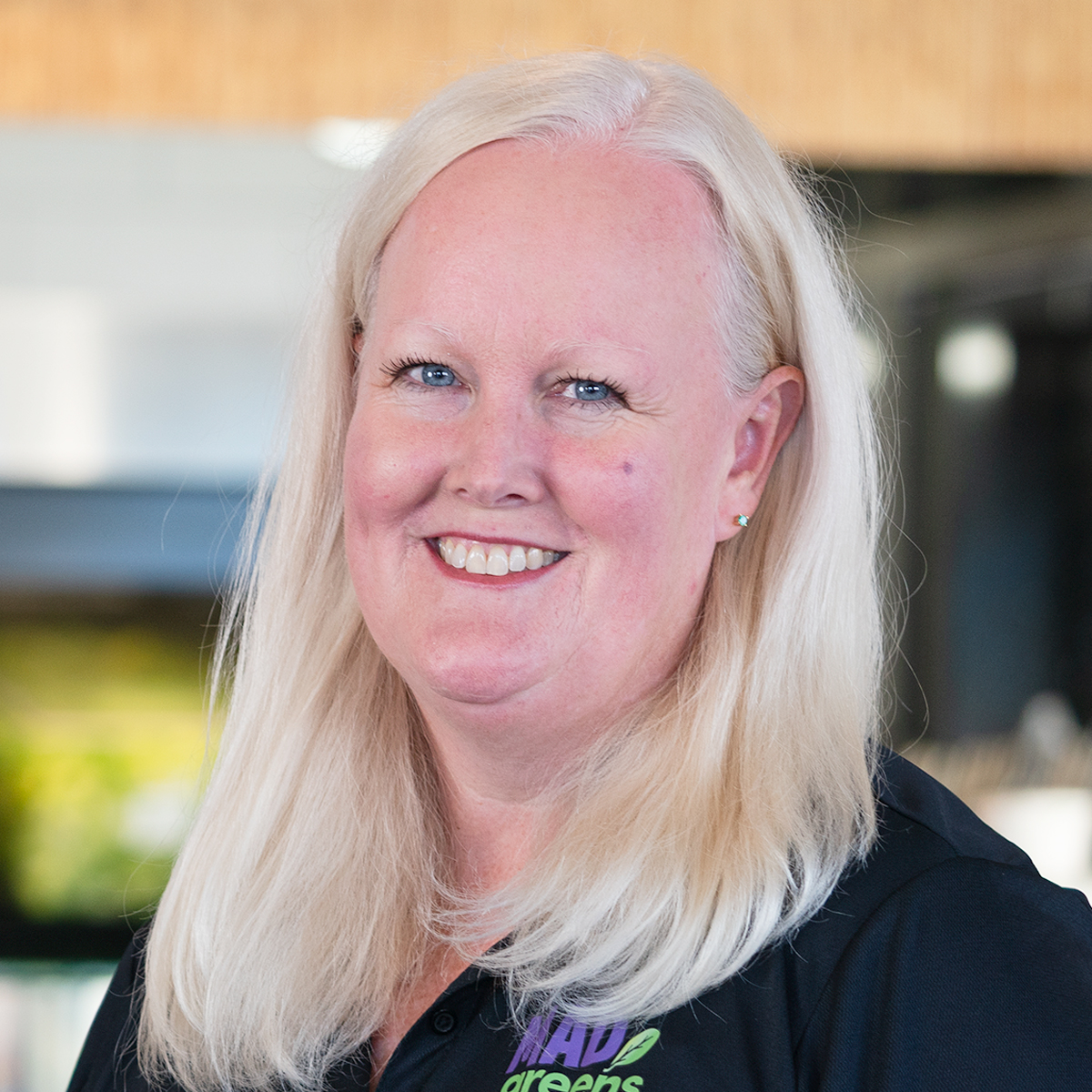 a person smiling for the camera