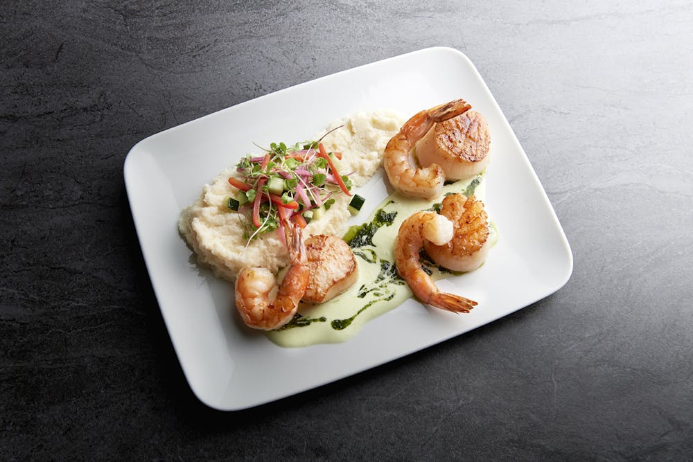 a plate of food on a table