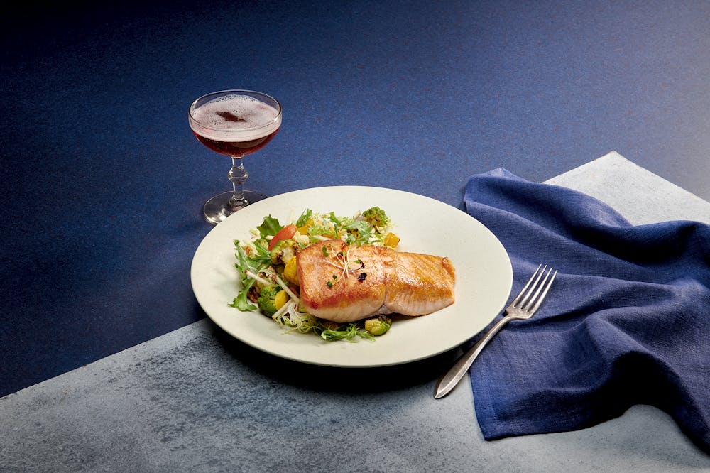 a plate of food on a table