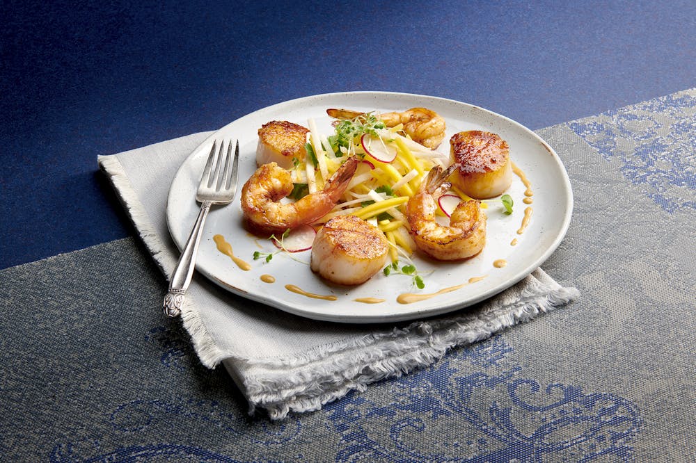 a plate of food on a table