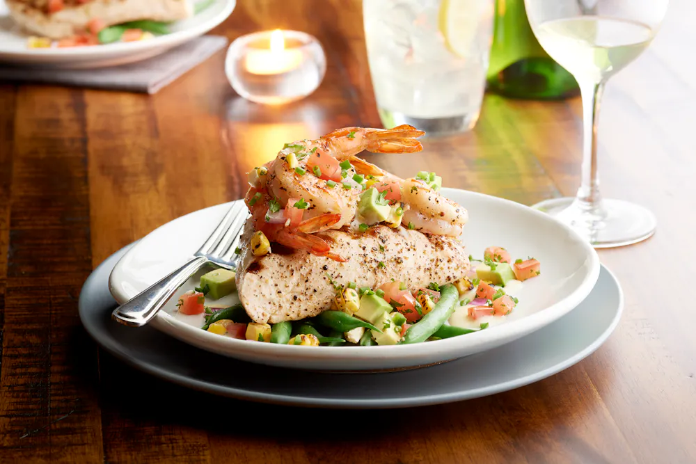 a plate of food on a table