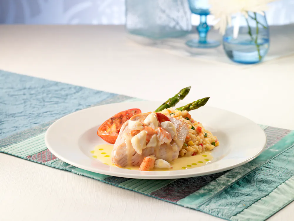 a plate of food on a table