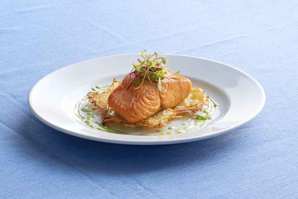 a plate of food on a table