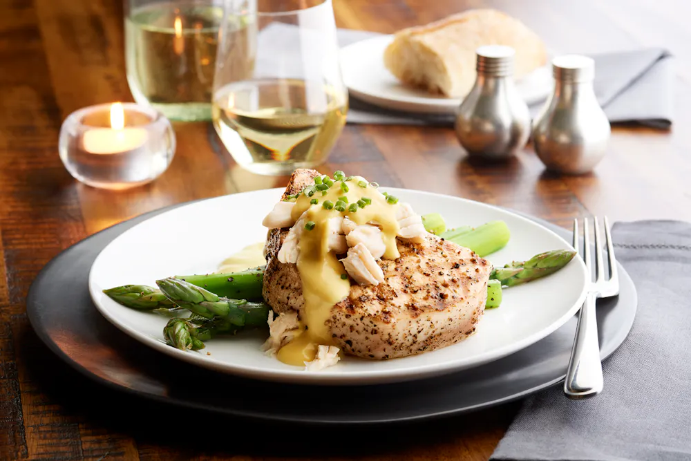 a plate of food on a table