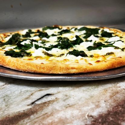 Spinach Pizza (White)
