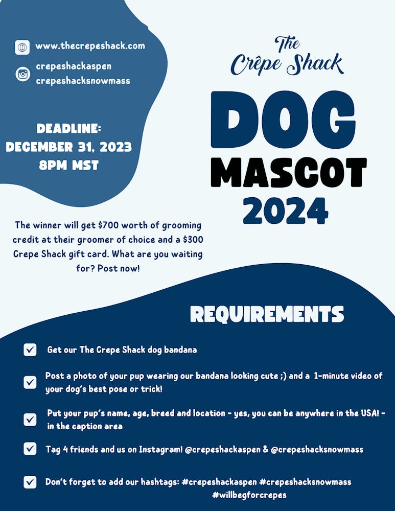 Dog Mascot Hunt 2024 | The Crepe Shack | Crepe Shop in CO