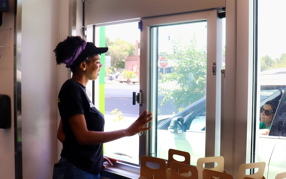 a person standing in front of a window