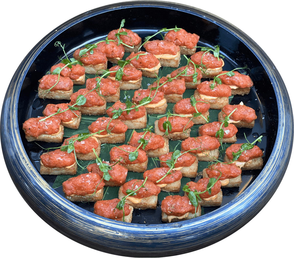 a pan filled with food