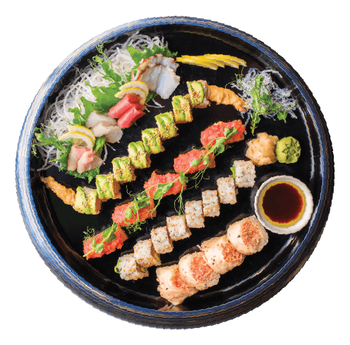 a plate of food with broccoli