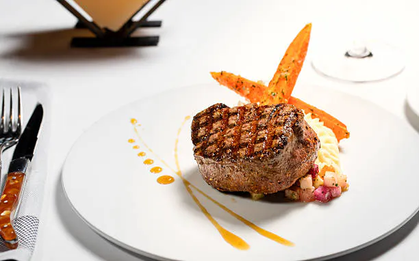 a plate of food on a table