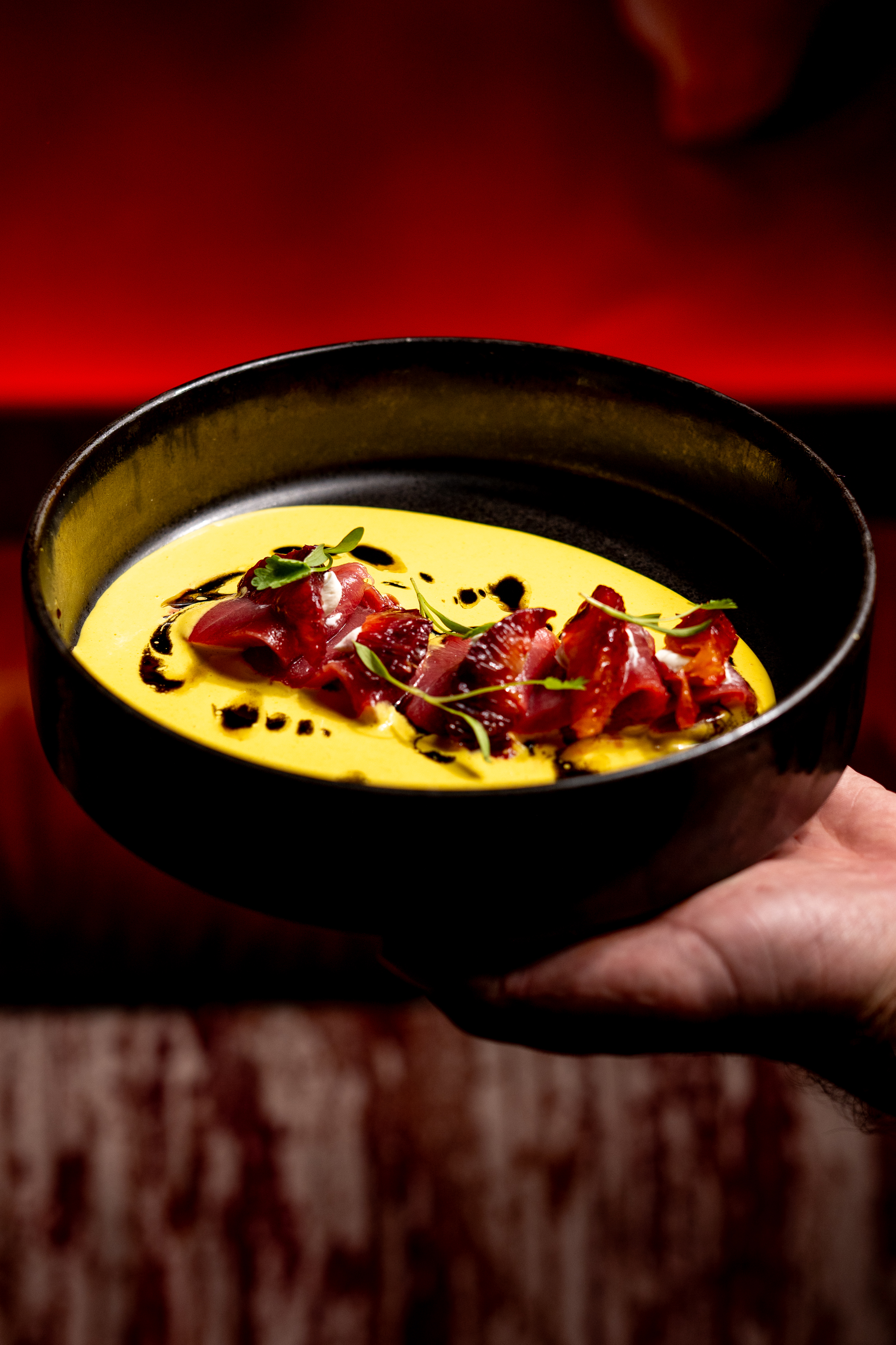 a bowl of food on a plate