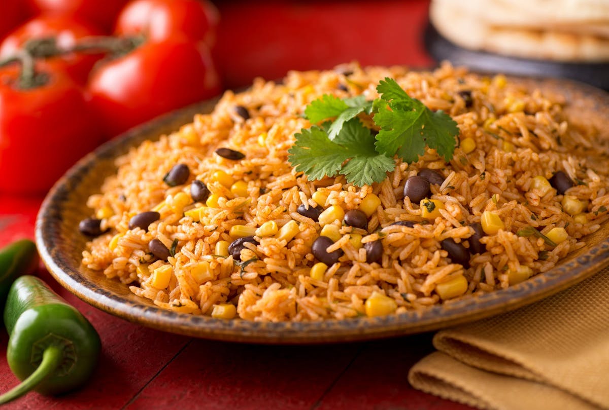 a plate of food on a table