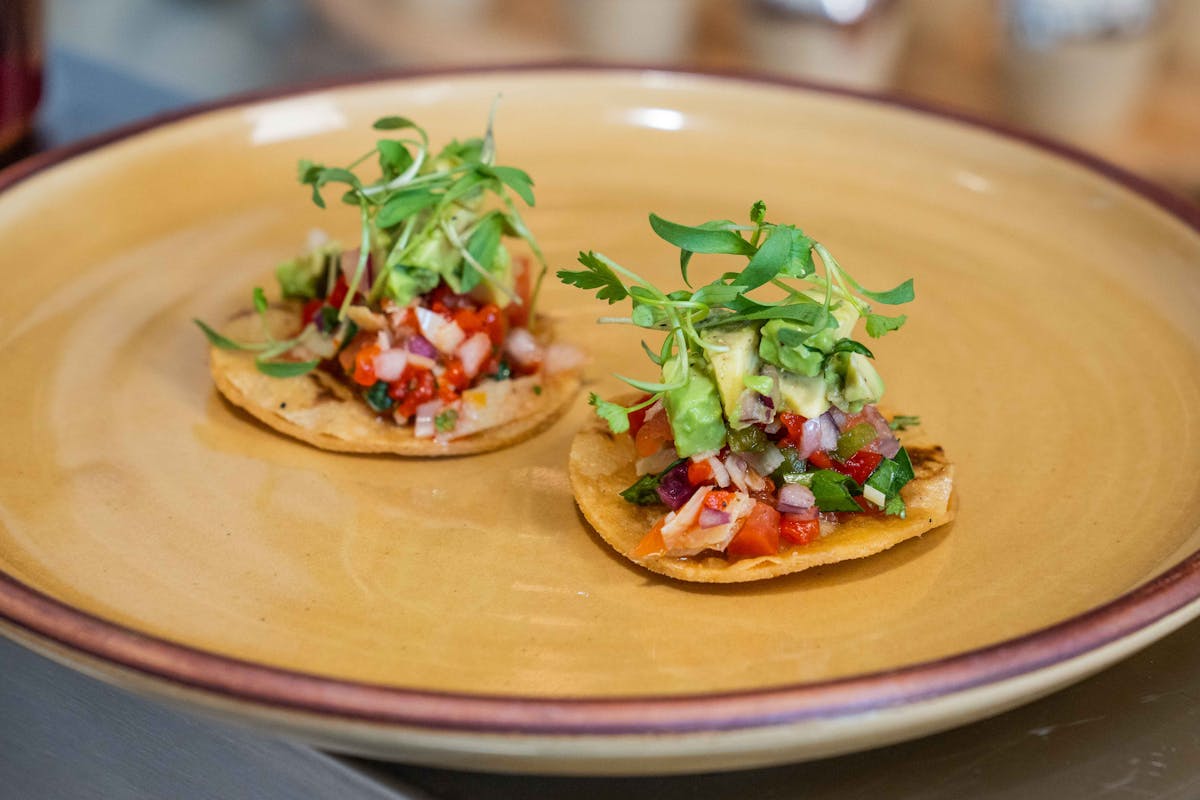 a plate of food on a table