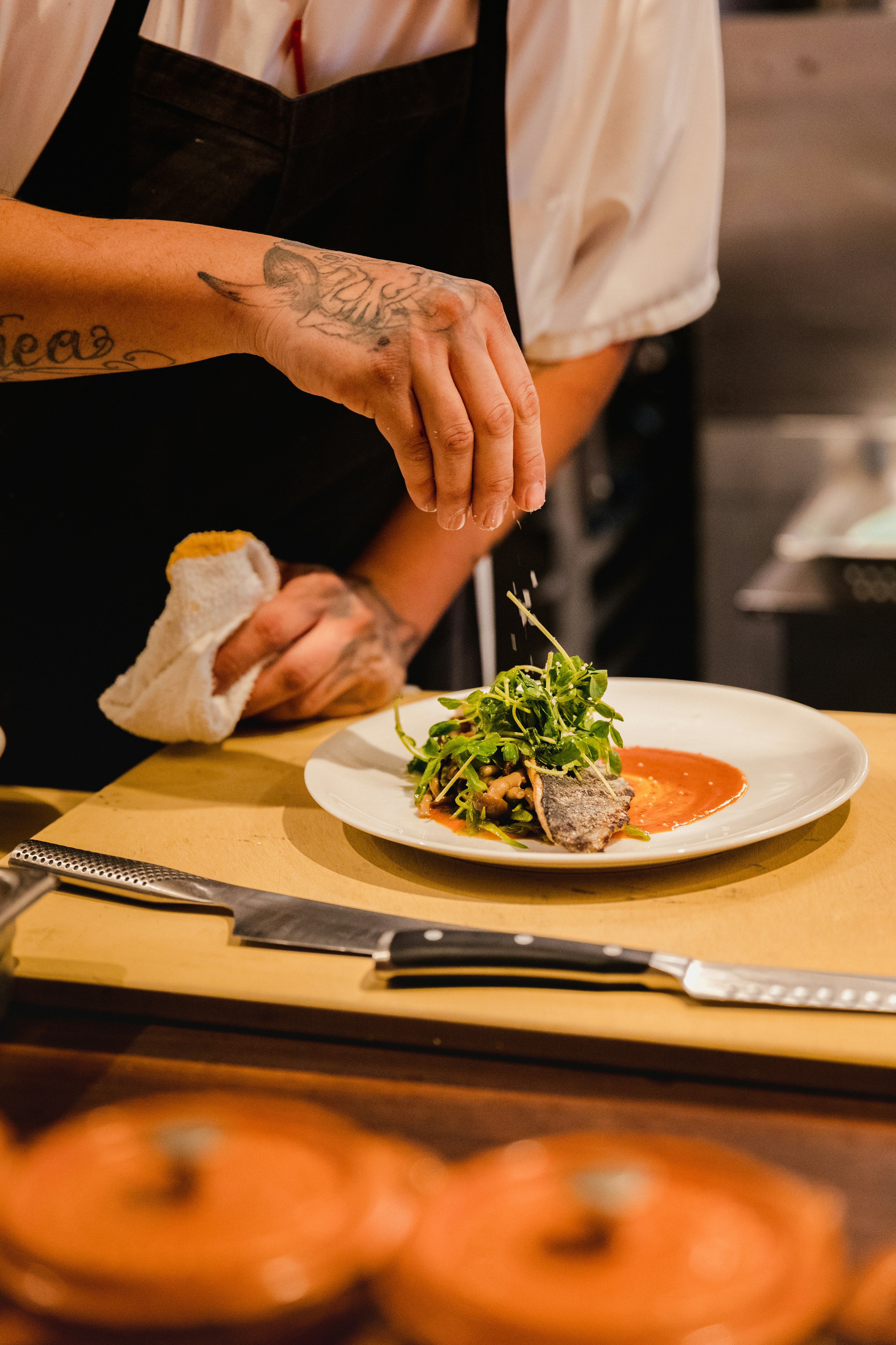 a table with food
