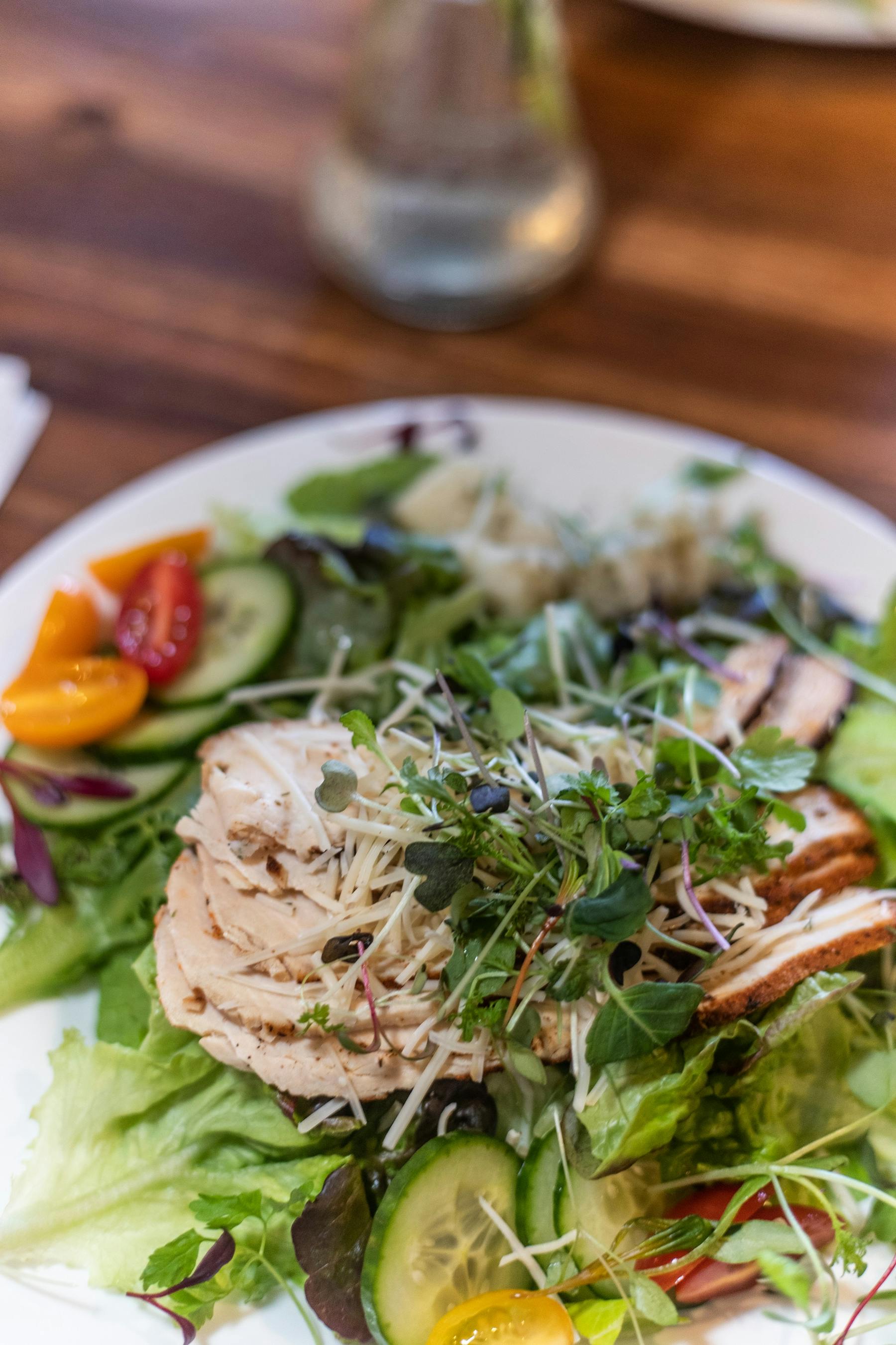 a plate of salad