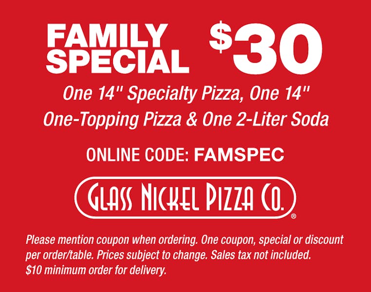 Family Special 30 Glass Nickel Pizza Co in Wisconsin