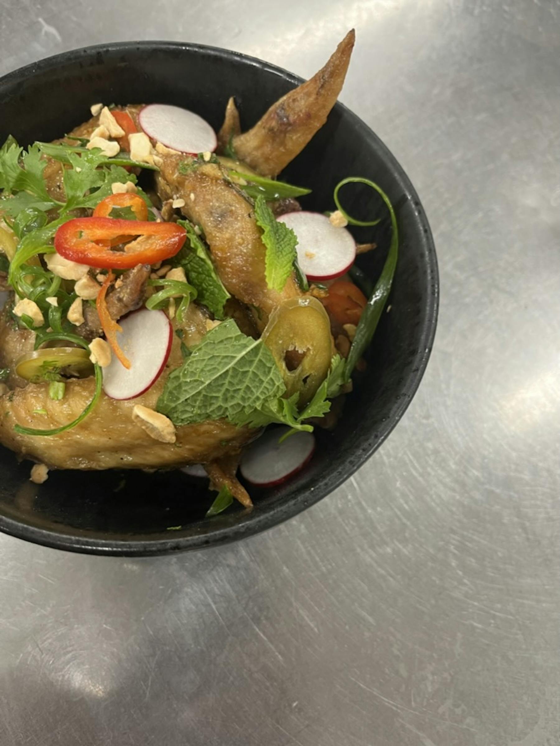 a bowl of food