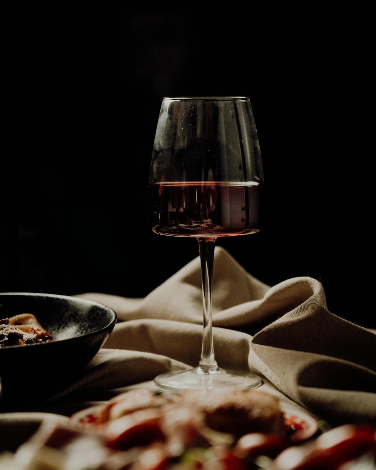 a glass of wine