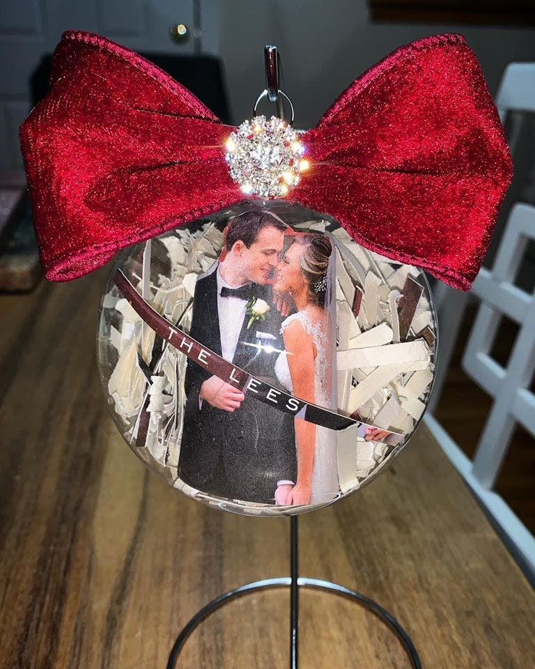 Photo Frame With Red Bow
