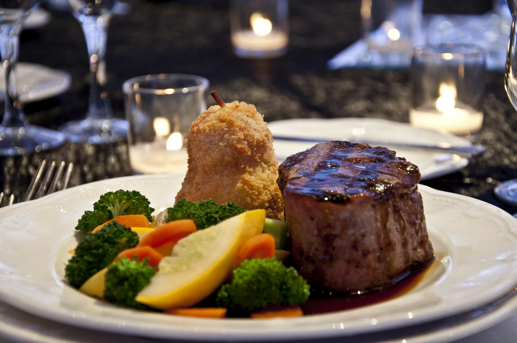 a plate of food on a table