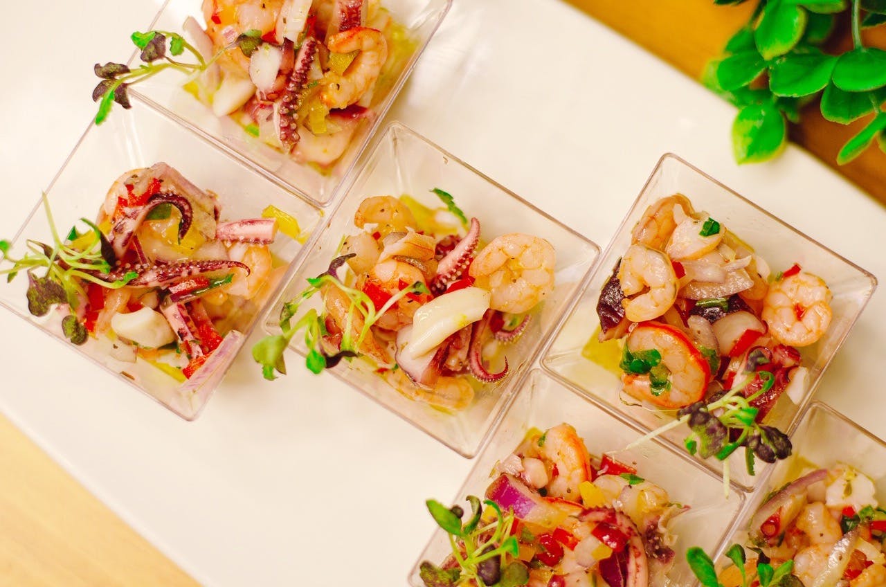 food on a table