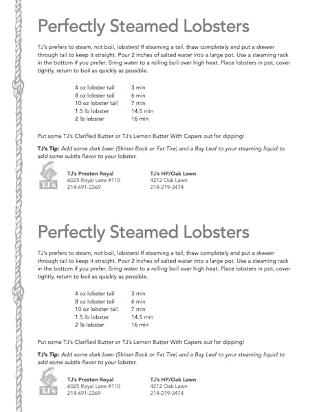Perfectly Steamed Lobsters Tj S Seafood Market Fresh Seafood Market And Restaurant In Dallas Tx