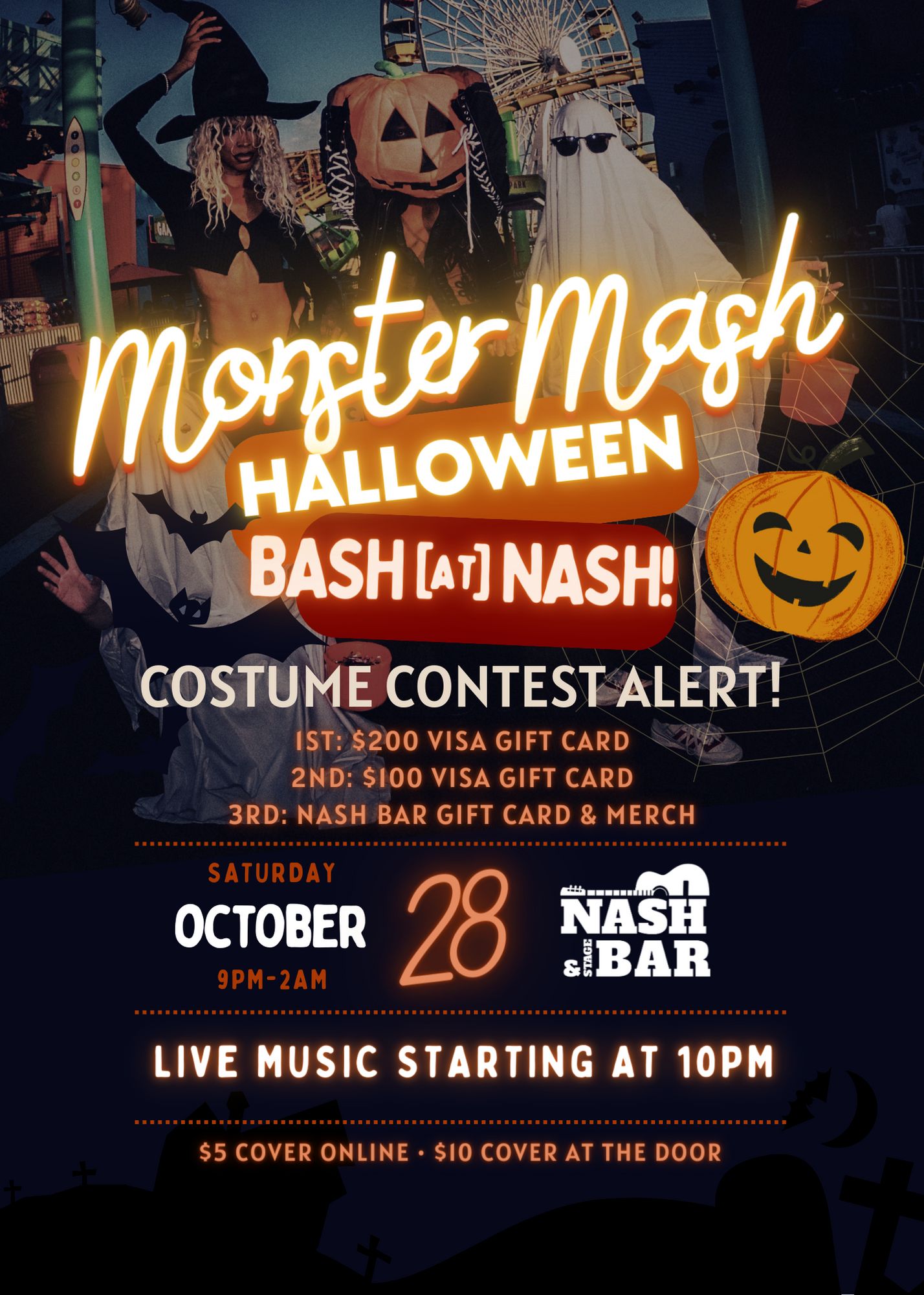 Monster Mash Halloween Bash At Nash Bar & Stage! | Nash Bar & Stage ...