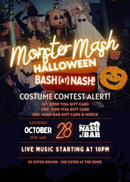 Monster Mash Halloween Bash at Nash Bar & Stage! | Nash Bar & Stage