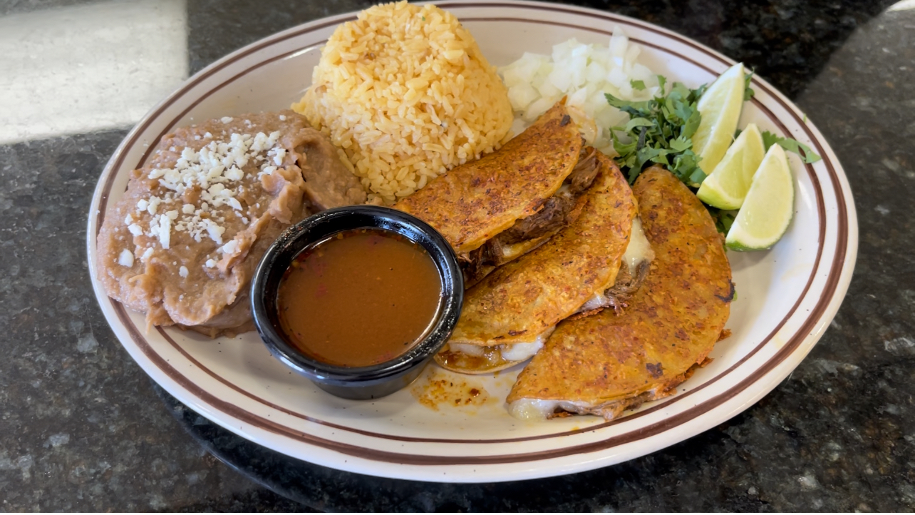 a plate of food on a table