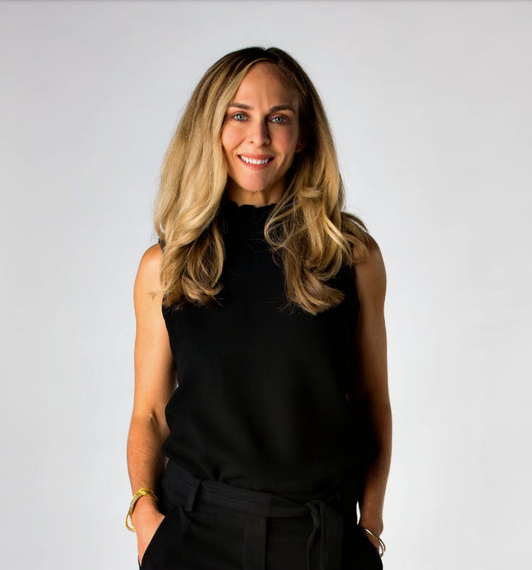 a woman wearing a black shirt