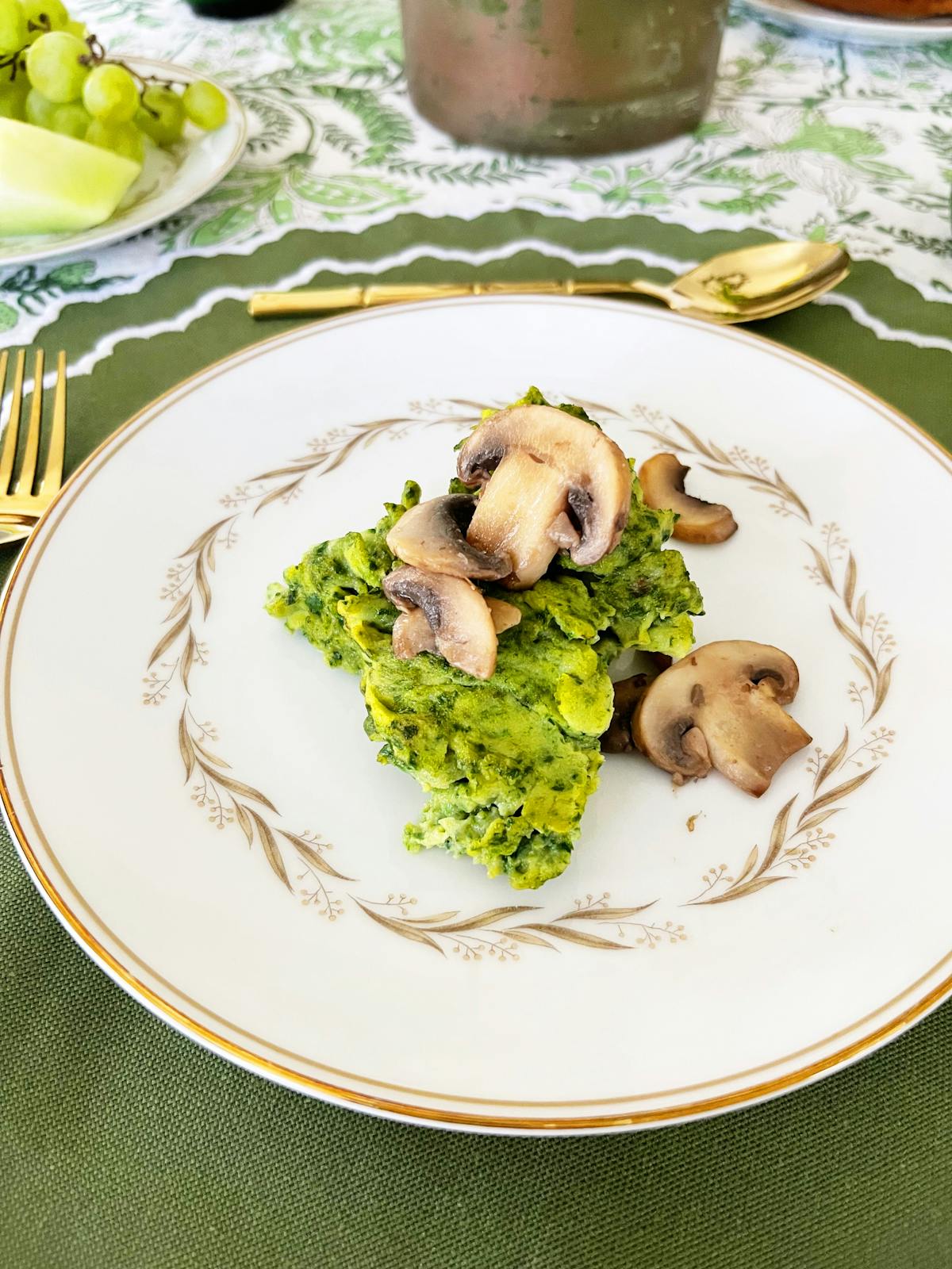 a plate of food with broccoli