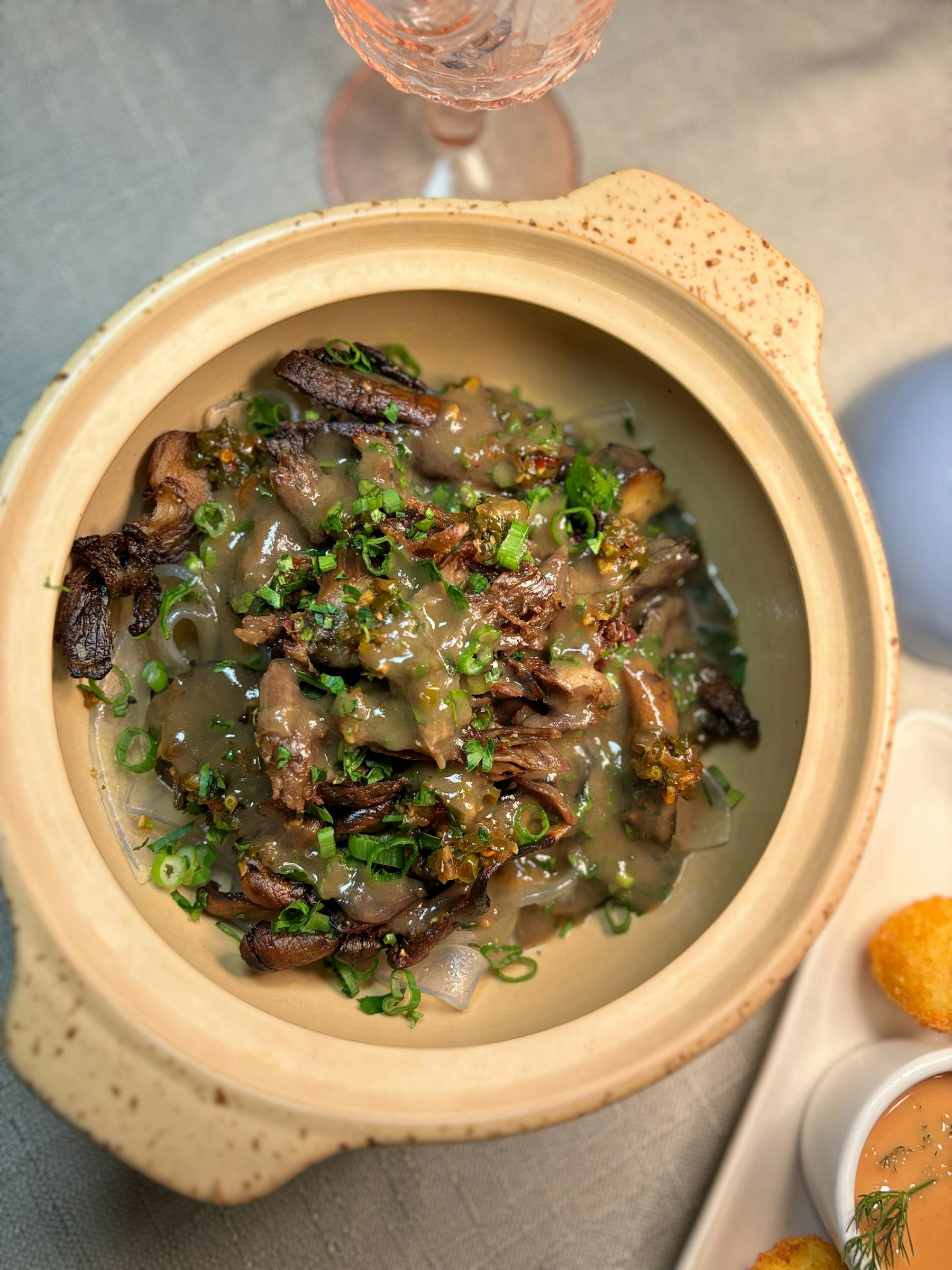 a bowl of food on a plate