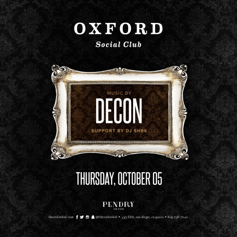 Thursday San Diego Oxford Decon