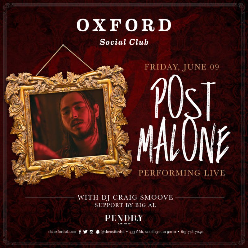Post Malone Oxford Social Club