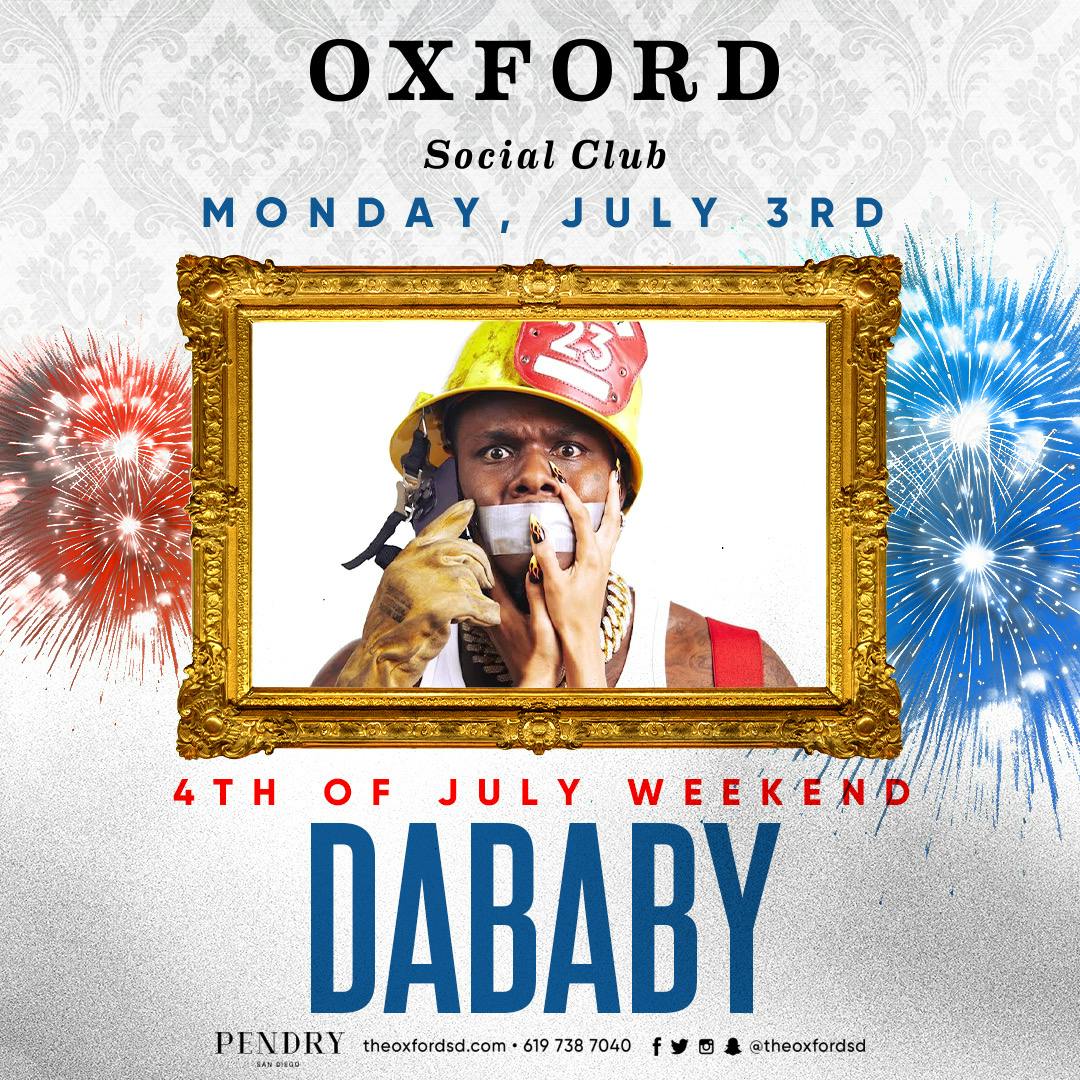 DaBaby Live at Oxford Social Club San Diego Nightclub