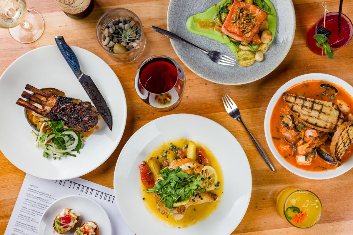 food on a table