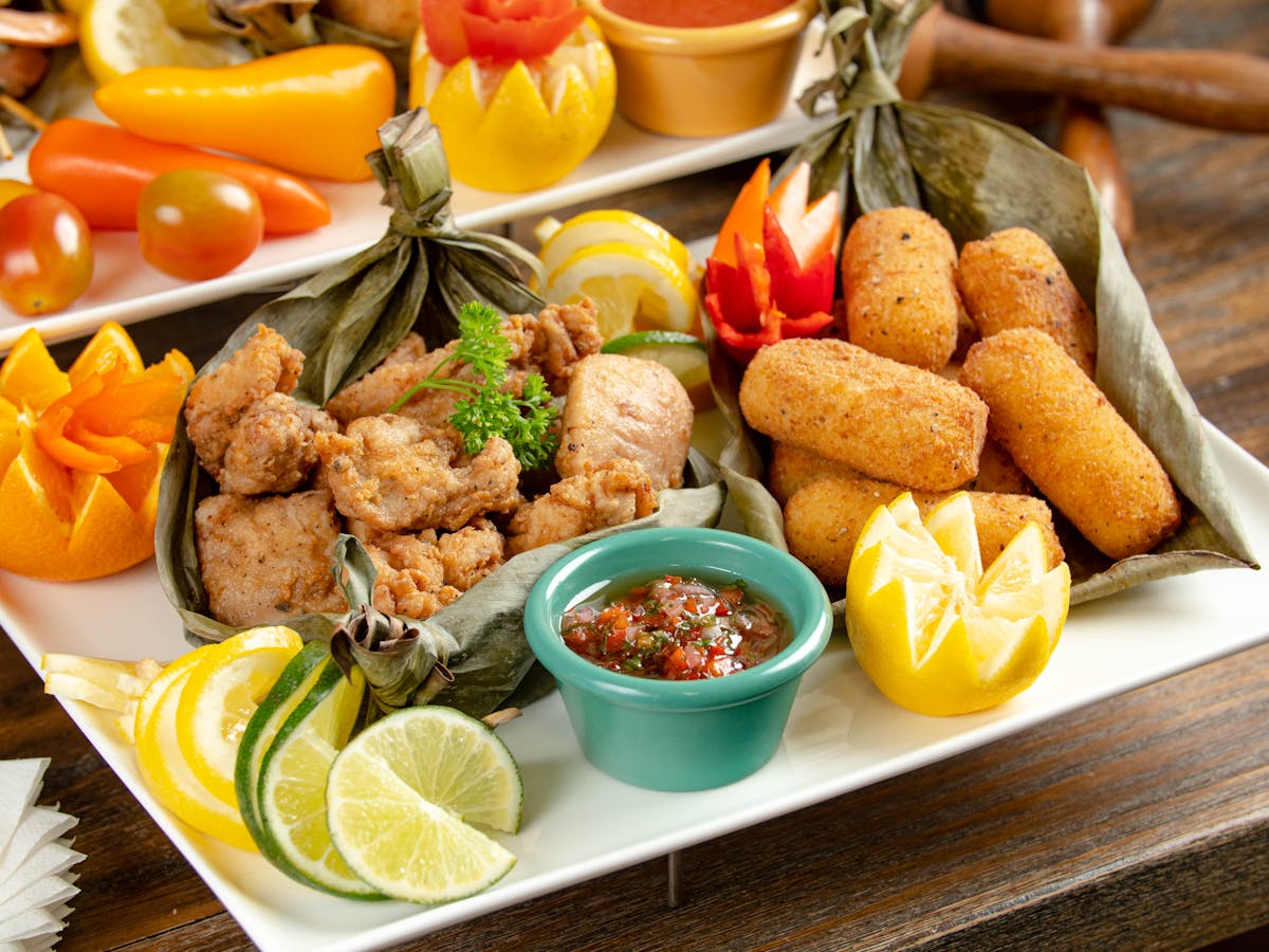 a plate of food on a table