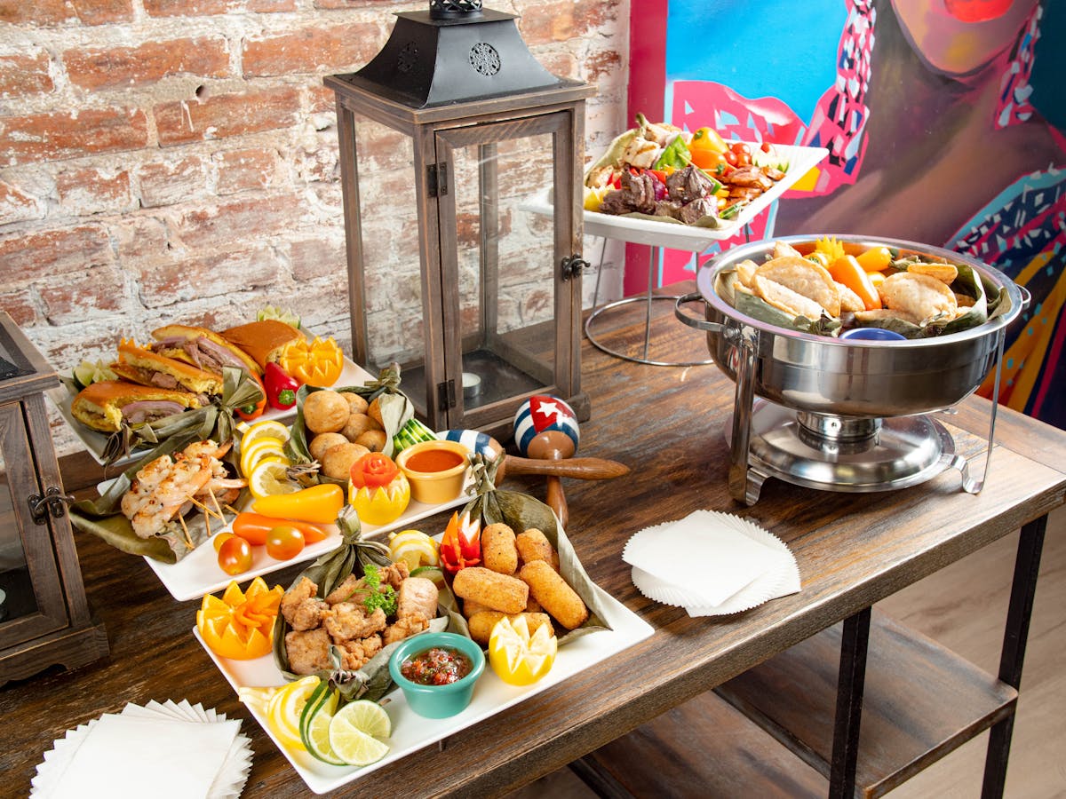 food on a picnic table