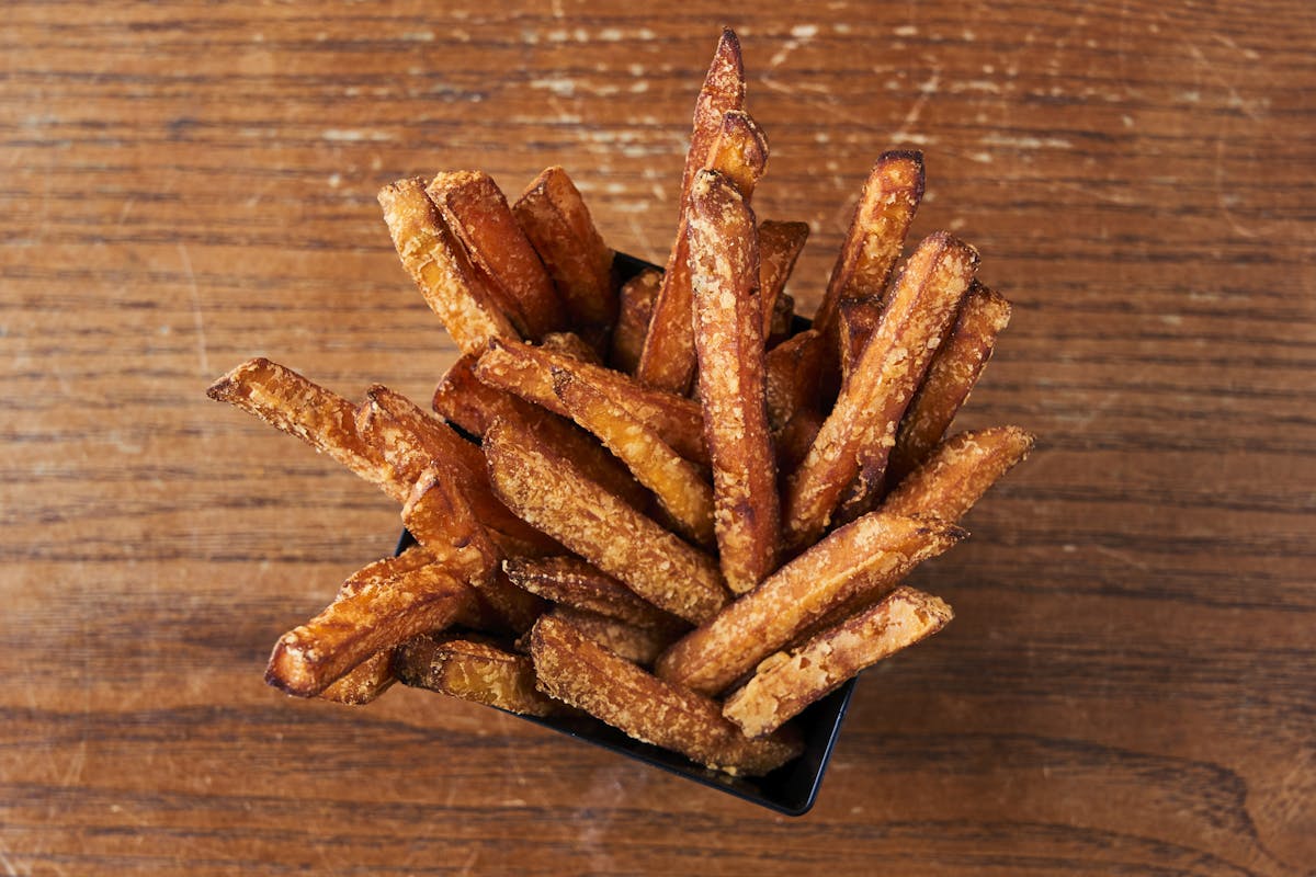 food on a wooden table