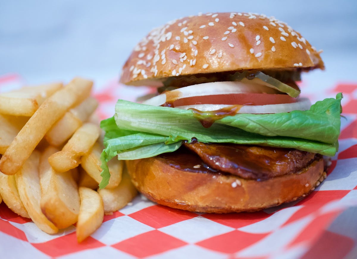 a sandwich and fries on a plate