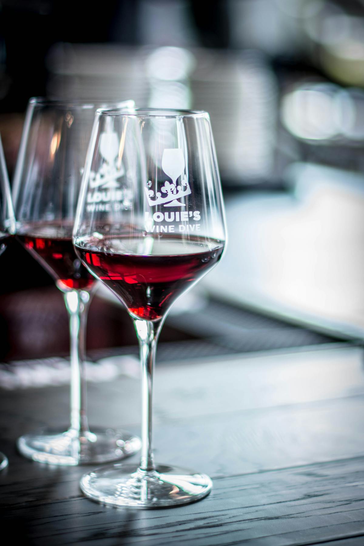 a close up of a wine glass