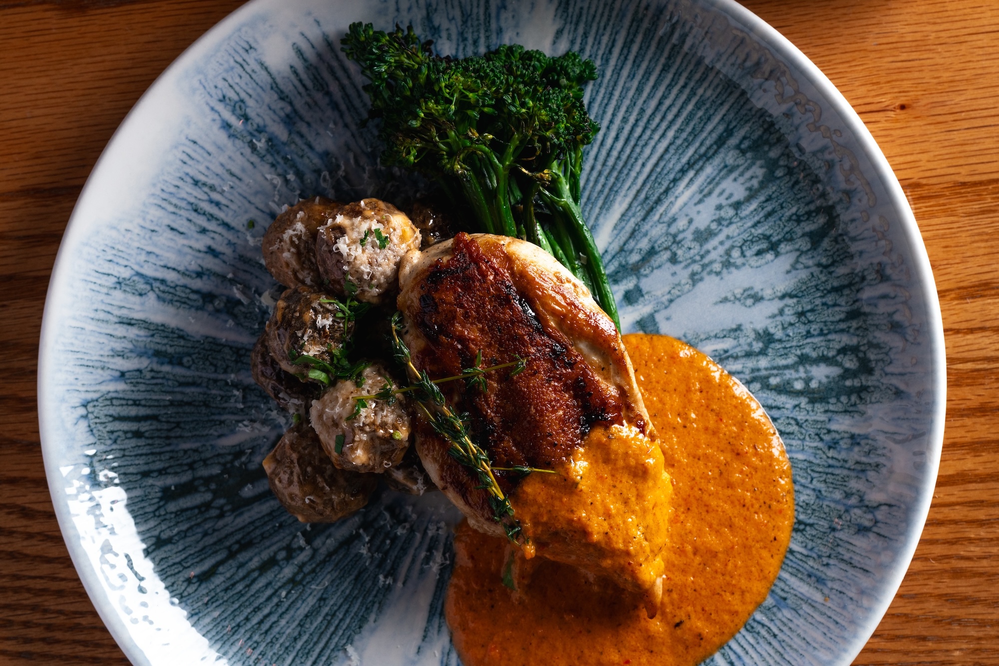 a plate of food on a table