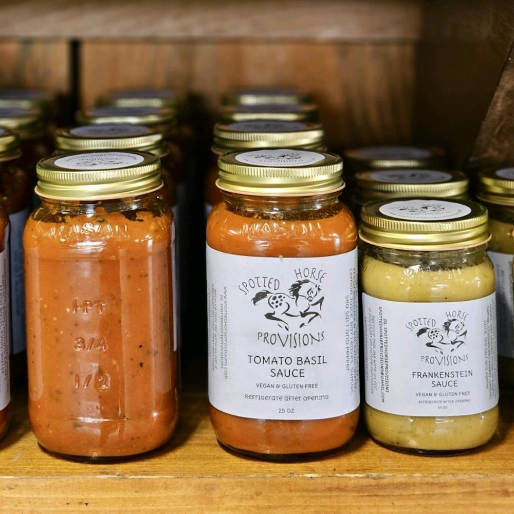 an empty bottle on a table
