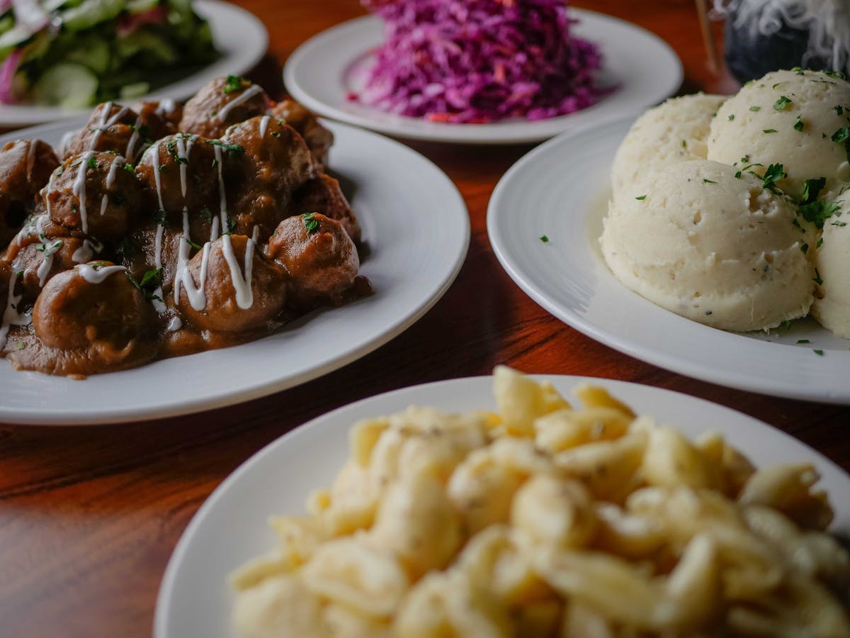 a plate of food on a table