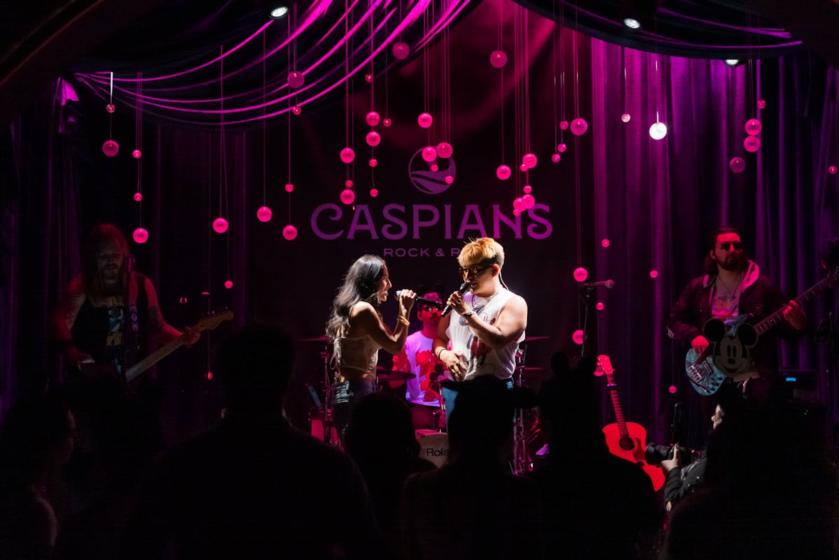 Indie Florentino preforming at Las Vegas Live Music Venue Caspians