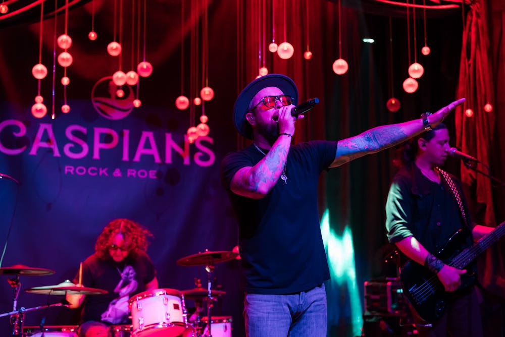 Justin Carder and the Southern Language singing at Las Vegas Live Music Venue Caspians