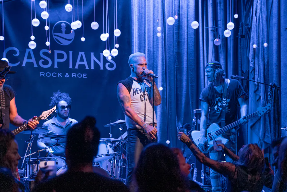 Toby rand singing at Las Vegas Live Music Venue Caspians
